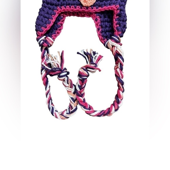 𝅺CROCHETED Owl Tie up Toque - Picture 3 of 5